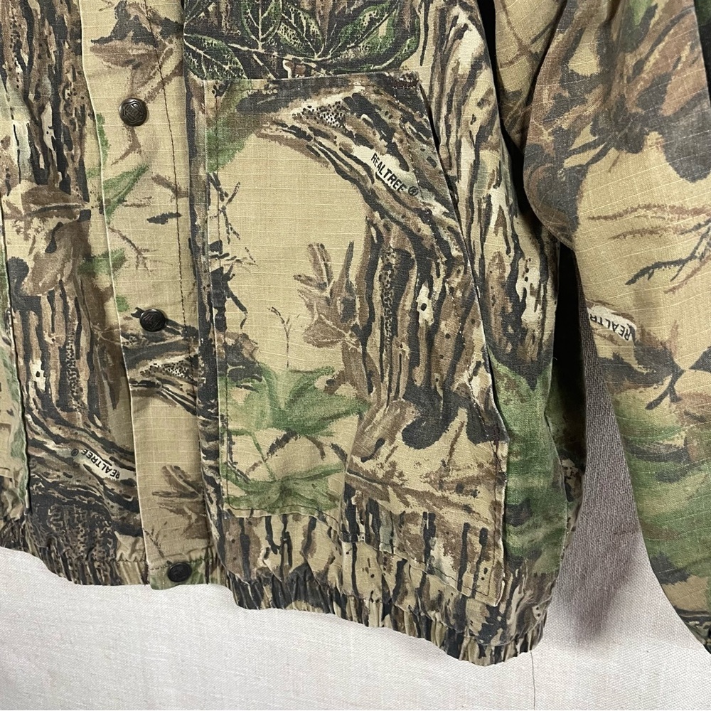 VTG 80s/90s Realtree Camouflage Bomber Snap Jacket by Liberty Made in USA - Picture 6 of 14